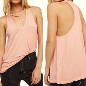 Free People We the Free Y Strap Peach Tank Top S / M